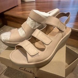 Brand new Clarks shoes. Mini wedge. Brand new. Size 9.